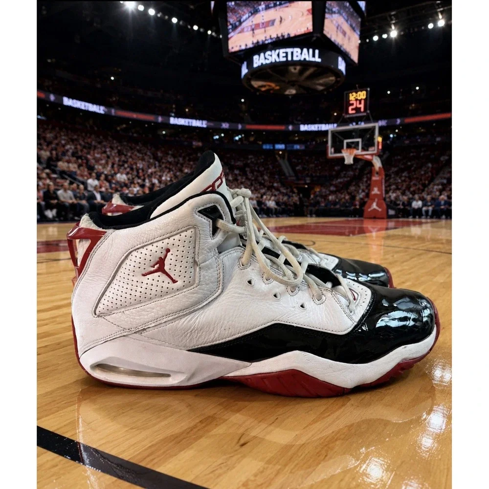 Nike Air Jordan B'Loyal Mens Size 14 White Black Red Basketball Shoes Sneakers
